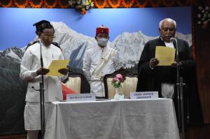 Swearing-in-ceremony of Hon'ble Mr. Justice Biswanath Somadder, Chief Justice, High Court of Sikkim, 12 Oct, 2021